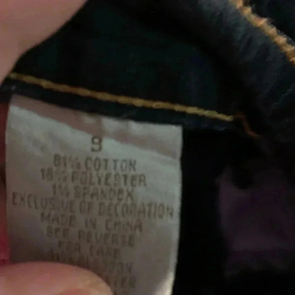 Phat Fashion Dark Blue Womens Jeans Silver Label Size 9 Juniors - Picture 6 of 7